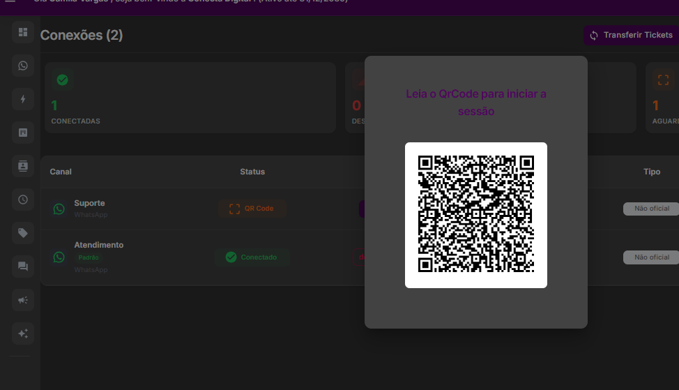 Funcionalidades do Nexus CRM em telas diferentes